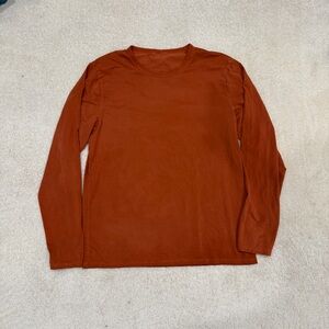 Lululemon Fundamental Long Sleeve Shirt Orange